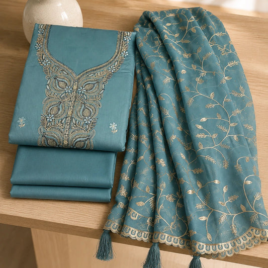 Antique Gold Embroidered Suit