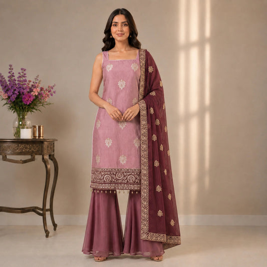 Elegant Embroidered Unstitched Suit