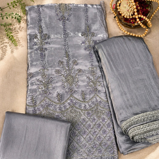Dusty Lavender Tone Embroidered Suit