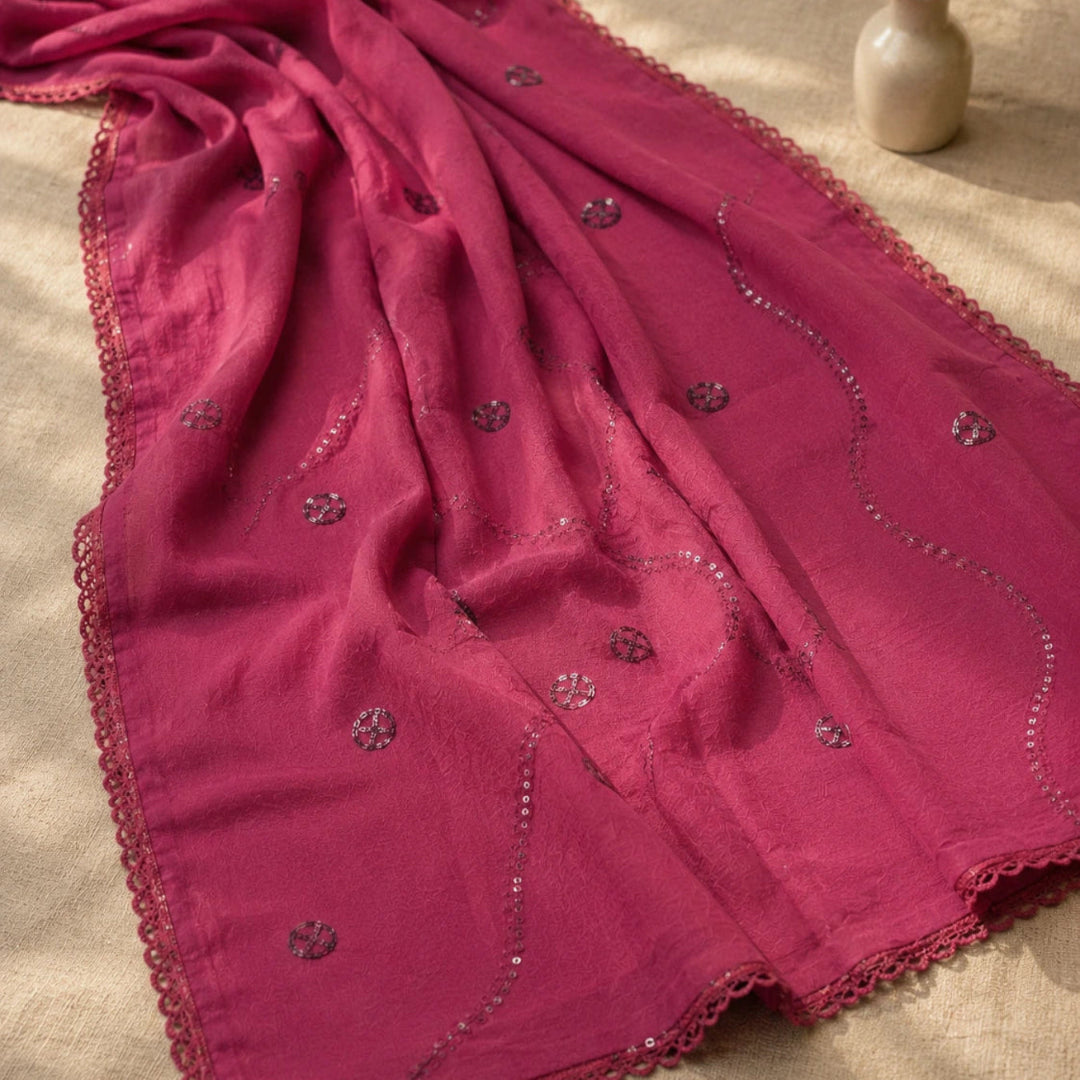 floral print, elegant studded detailing and contemporary ethnic wear styling